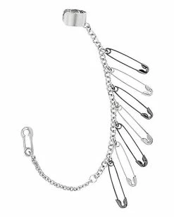 Best Sale 🔔 Safety Pin Chain Cuff Earring ⌛