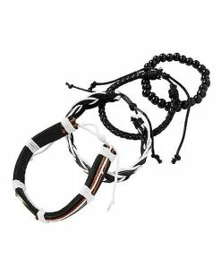 Best Sale 😍 Multi-Pack Beaded and Braided Leaf Bracelets – 4 Pack 👏