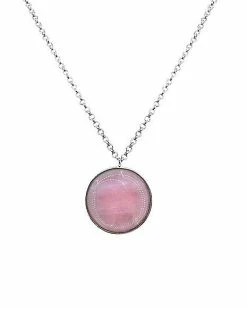 Deals ❤️ Rose Quartz Circle Pendant Necklace 🎁