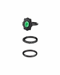 Flash Sale 🧨 Multi-Pack Black and Green Rings - 3 Pack 💯