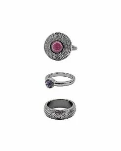 Hot Sale ⭐ Multi-Pack Purple and Silvertone Rings - 3 Pack 😀