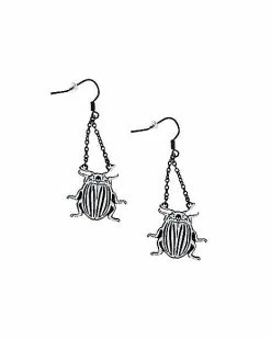 Deals 🤩 Death Beetle Dangle Earrings - 18 Gauge 👏