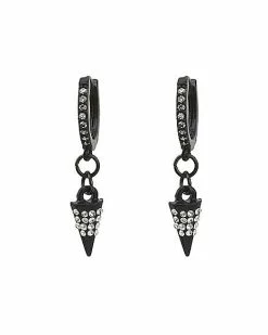 Best reviews of 🎁 CZ Spike Dangle Huggie Hoop Earrings – 18 Gauge 💯