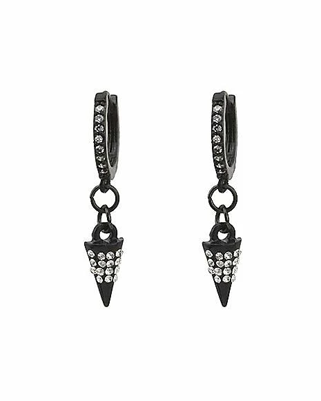 Best reviews of ๐ CZ Spike Dangle Huggie Hoop Earrings โ 18 Gauge ๐ฏ
