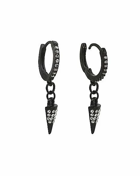 Best reviews of ๐ CZ Spike Dangle Huggie Hoop Earrings โ 18 Gauge ๐ฏ - Image 2