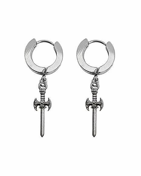 Coupon π Sword Huggie Dangle Earrings β 18 Gauge π 4 Coupon π Sword Huggie Dangle Earrings β 18 Gauge π - Image 2
