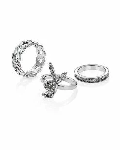 Best deal 🤩 Multi-Pack CZ Playboy Rings - 3 Pack 🛒