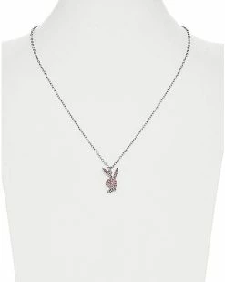 Cheap ⌛ Pink CZ Playboy Bunny Necklace 🛒