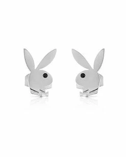Buy 🎁 Black CZ Playboy Bunny Stud Earrings ⌛