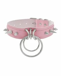 Best Sale 🎉 Spiked Pink O-Ring Collar Choker Necklace 🎉