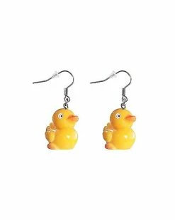 Hot Sale ✨ Rubber Duck Fishhook Dangle Earrings - 18 Gauge ⭐