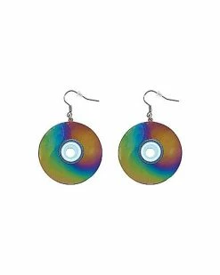 Promo 🎁 Rainbow CD Dangle Earrings - 18 Gauge 😀
