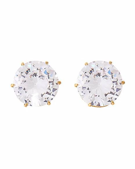 Deals ❤️ Round CZ Goldplated Stud Earrings – 20 Gauge ⌛ 3 Deals ❤️ Round CZ Goldplated Stud Earrings – 20 Gauge ⌛