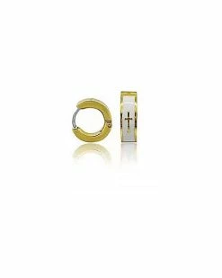 Budget 😉 Goldplated Cross Huggie Hoop Earring - 20 Gauge ⌛