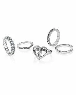 Flash Sale ⌛ Multi-Pack CZ Playboy Rings - 5 Pack ⌛