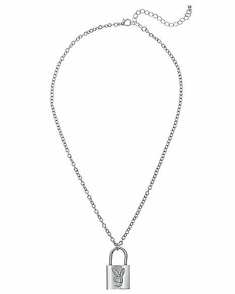 Deals ✨ Clear CZ Padlock Playboy Bunny Necklace ❤️ 4 Deals ✨ Clear CZ Padlock Playboy Bunny Necklace ❤️ - Image 2