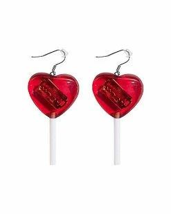 Brand new 💯 Razor Heart Lollipop Dangle Earrings 🔔