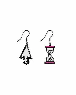 New 🧨 Computer Hourglass and Cursor Dangle Earrings - 18 Gauge ⌛