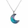 Promo 💯 Crescent Moon Mood Chain Necklace ⭐ -Sun & Moon-shop 03751476 a