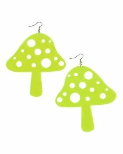Promo ✨ Neon Yellow Mushroom Dangle Earrings ⭐