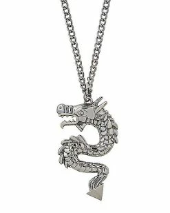 Cheap 🎁 Hematite Dragon Pendant Necklace ✨