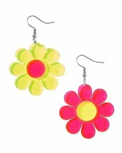 Top 10 🧨 Neon Daisies Mismatch Dangle Earrings 😀