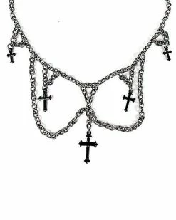 Brand new 👍 Black Cross Chain Choker Necklace 🧨