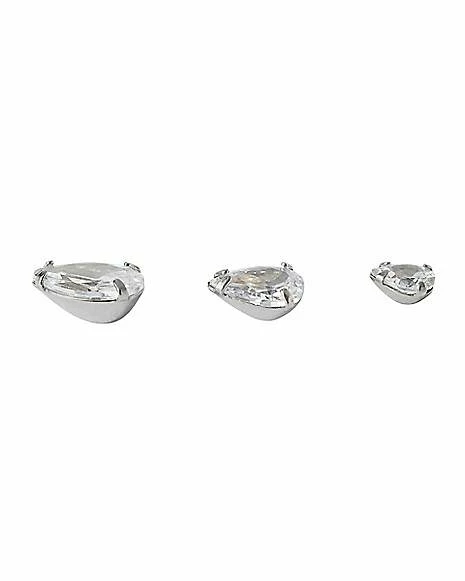 Brand new ๐ฅ Multi-Pack CZ Silvertone Titanium Stud Earrings 3 Pair - 20 Gauge โญ 4 Brand new ๐ฅ Multi-Pack CZ Silvertone Titanium Stud Earrings 3 Pair - 20 Gauge โญ - Image 2