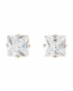 Flash Sale ❤️ Square CZ Rose Goldplated Stud Earrings - 20 Gauge 😍