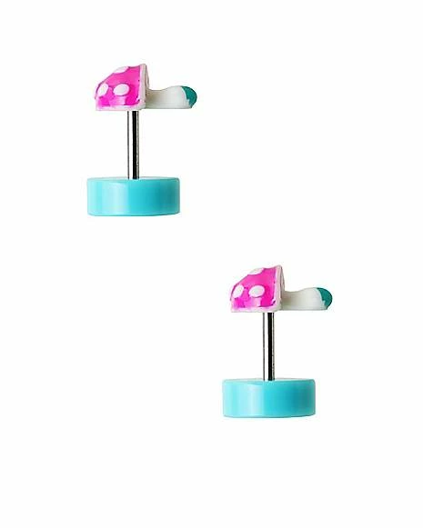 Promo ๐คฉ Neon Mushroom Fake Plugs - 18 Gauge ๐ - Image 4