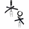 Top 10 😉 Tooth and Bow Dangle Huggie Hoop Earrings - 18 Gauge 🔥 2 Top 10 😉 Tooth and Bow Dangle Huggie Hoop Earrings - 18 Gauge 🔥 -Sun & Moon-shop 03761624 a