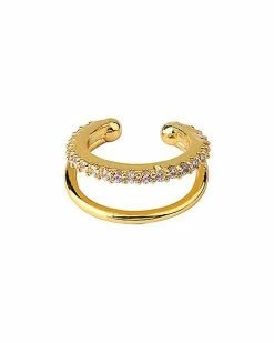 Coupon 😉 CZ Goldtone Fake Hoop Earring ❤️