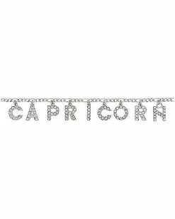 Promo 👍 Pave Zodiac Capricorn Chain Necklace ✔️