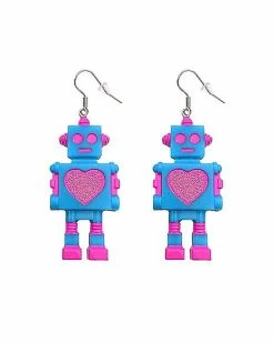 Flash Sale 🔥 Robot Heart Dangle Earrings - 18 Gauge 👍