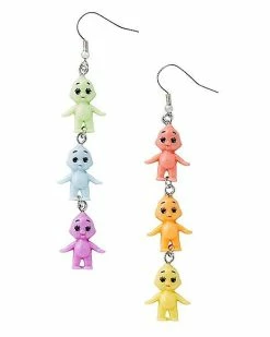 Wholesale 🧨 Multi-Colored Baby Doll Dangle Earrings 🔥