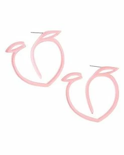 Top 10 🎉 Peach Cutout Hoop Earrings 🎉