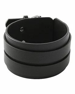 Best Pirce 🧨 Black Double Buckle Cuff Bracelet 🛒