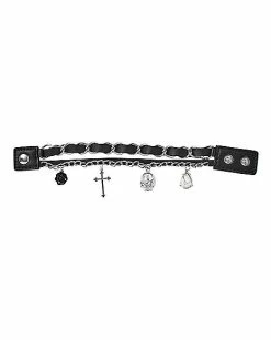Promo ⌛ Skull and Cross Chain Wrap Charm Bracelet 🛒