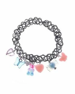 Discount 🤩 Multiple Charms Choker Necklace 🛒