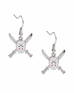 New ✨ Jason Voorhees Machete Dangle Earrings 18 Gauge - Friday the 13th 😀
