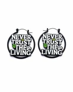 Brand new 🔔 Never Trust The Living Beetlejuice Dangle Earrings - 22 Gauge 🎁
