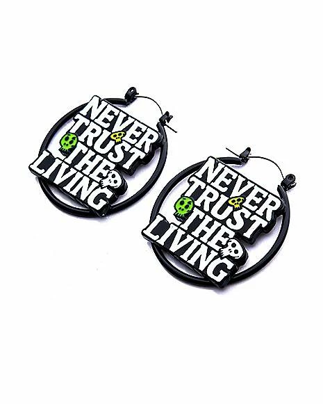 Brand new ๐ Never Trust The Living Beetlejuice Dangle Earrings - 22 Gauge ๐ 4 Brand new ๐ Never Trust The Living Beetlejuice Dangle Earrings - 22 Gauge ๐ - Image 2