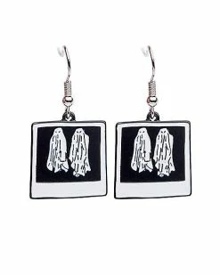 Discount 😍 Beetlejuice Ghost Polaroid Dangle Earrings - 22 Gauge 😍