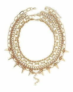 Best reviews of 🎉 Multi-Pack Goldtone Rope Spike Chain Necklaces - 5 Pack 😀
