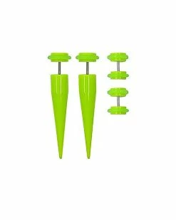 Buy 👍 Multi-Pack Greem Fake Tapers and Plugs 2 Pair - 18 Gauge 😍