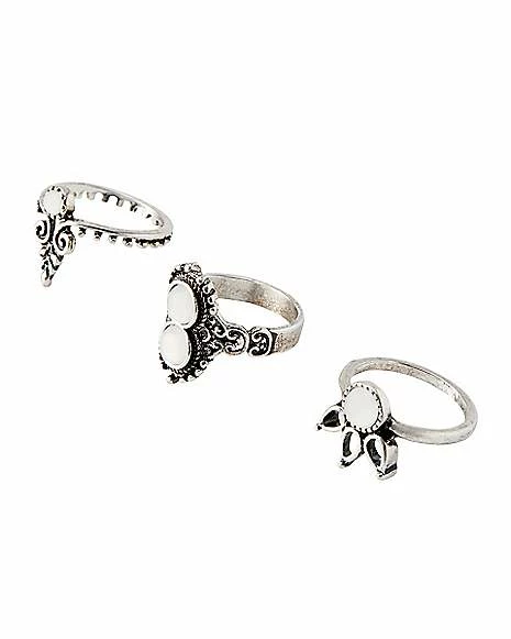 Outlet β Multi-Pack Antique Style Stone Rings - 9 Pack π - Image 2