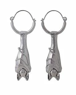 New 😀 Wrapped Bat Hoop Dangle Earrings 👏