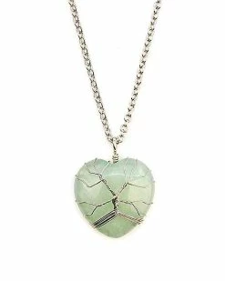 New 🔥 Jade Cage Stone Heart Necklace 😍