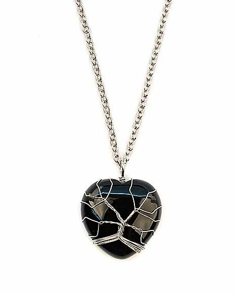 Buy π Onyx Cage Stone Heart Necklace π 3 Buy π Onyx Cage Stone Heart Necklace π