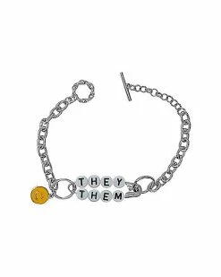 Buy 🌟 Smiley Face They Them Pronouns Bracelet ⌛
